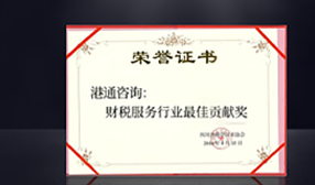 財稅服務行業(yè)最佳貢獻獎